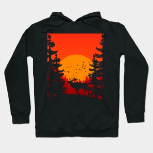 deer in the forest Hoodie